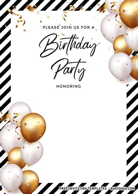 birthday party blank invitations|elegant blank birthday invitation templates.